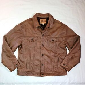 Vintage Gap Blue Jeans Leather Jacket